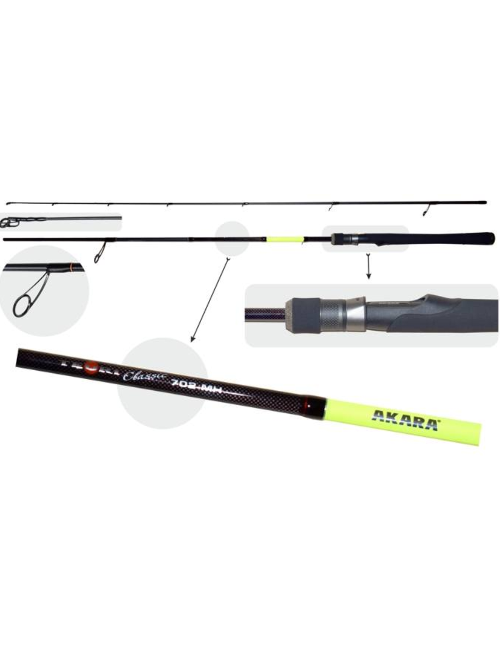Spiningas Akara TEURI Classic MH TX-30 2X ilgis 210 cm, testas 14 - 35 g 1 Spiningas Akara TEURI Classic MH TX-30 2X ilgis 210 cm, testas 14 - 35 g 1