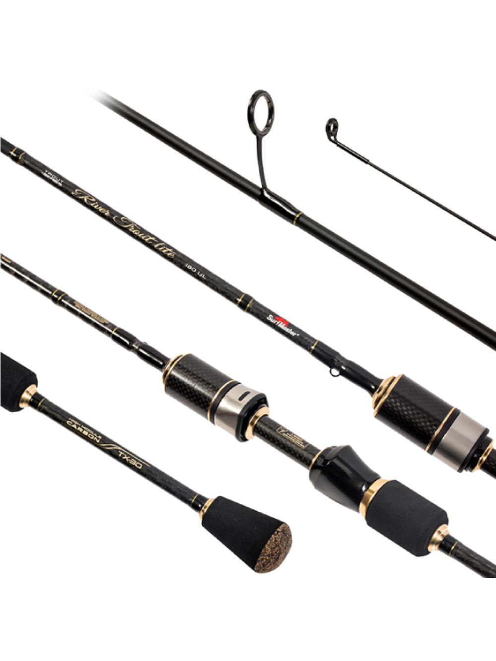 Spiningas SURF MASTER RIVER TROUT Lite TX-30 2X ilgis 180 cm testas 0,2 - 4 g 1 Spiningas SURF MASTER RIVER TROUT Lite TX-30 2X ilgis 180 cm testas 0,2 - 4 g 1