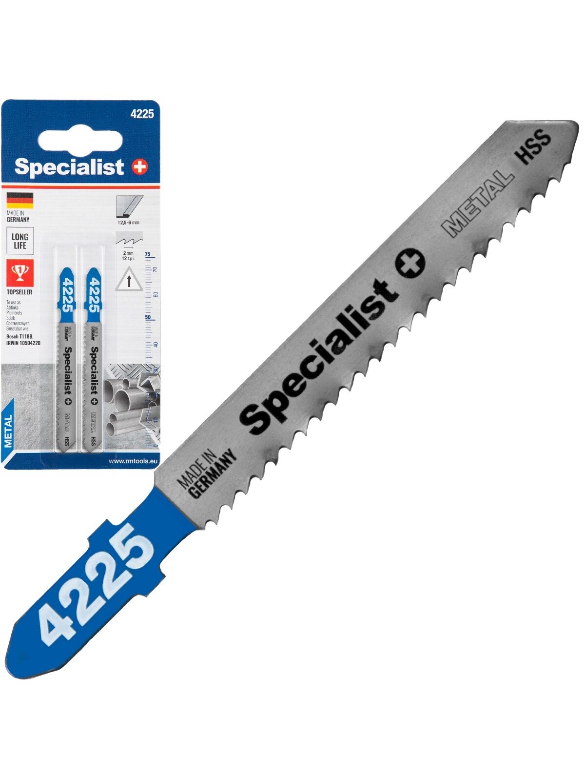 Specialist+ SPECIALIST+ pjūklelis 4225 (T118B) 75mm, 2 vnt. Specialist+ SPECIALIST+ pjūklelis 4225 (T118B) 75mm, 2 vnt.