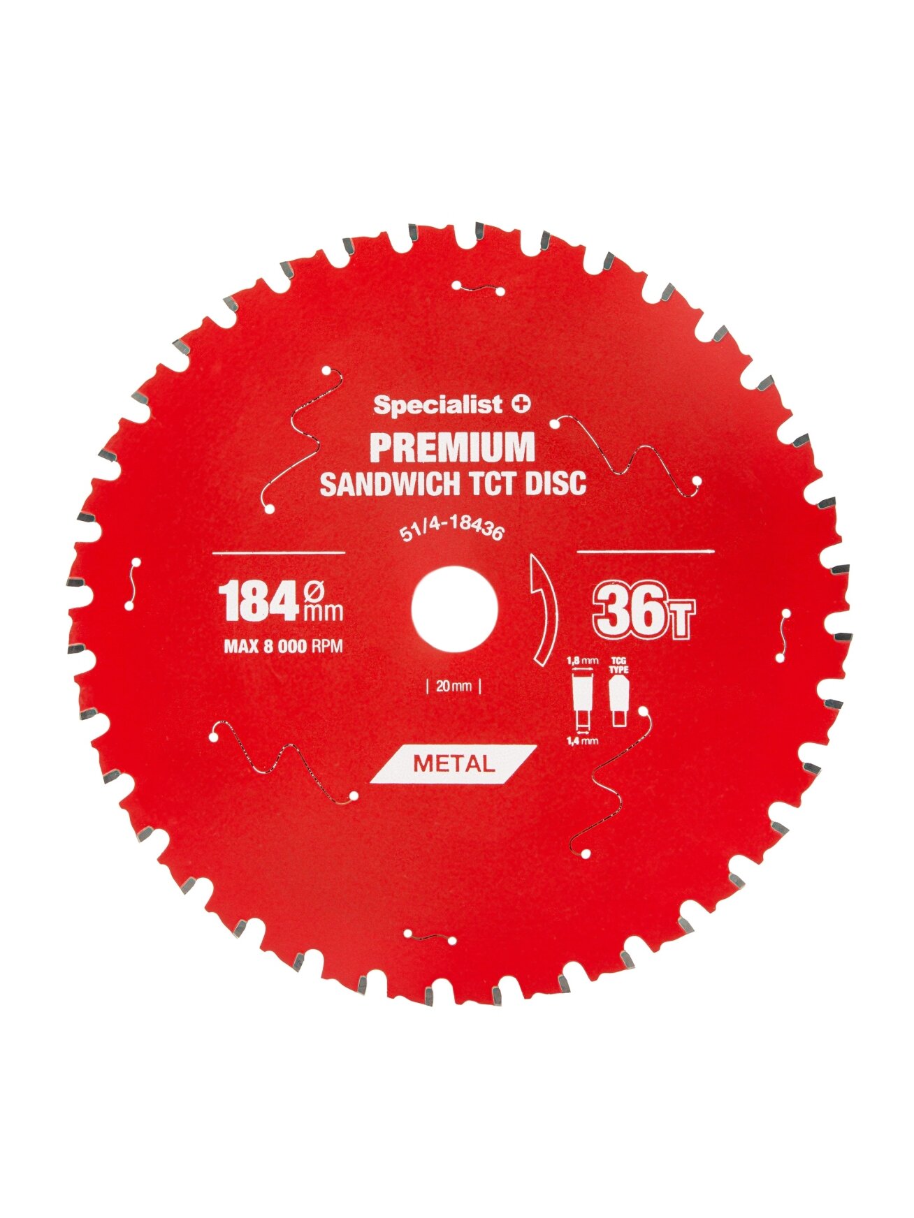 Specialist+ Pjovimo diskas 184x36Tx20/16mm, Sandwich PREMIUM, SPECIALIST+ 1
