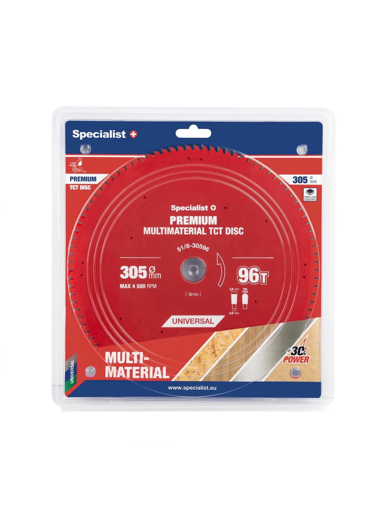 Specialist+ Pjovimo diskas 305x96Tx30mm, Multimaterial PREMIUM, SPECIALIST+