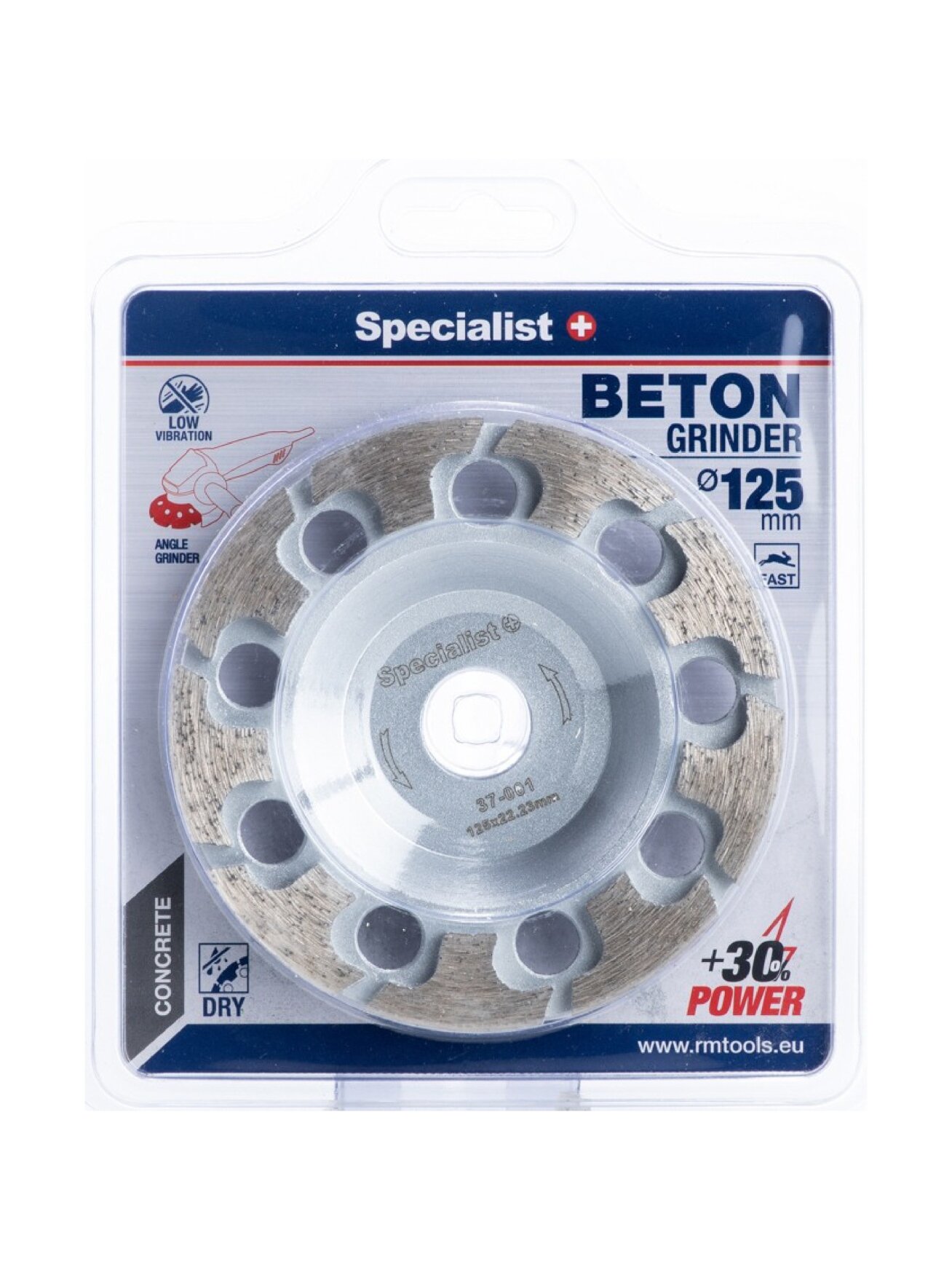 Specialist+ SPECIALIST+ deimantinė šlif. Lėkštelė, T formos, 125x22 mm Specialist+ SPECIALIST+ deimantinė šlif. Lėkštelė, T formos, 125x22 mm
