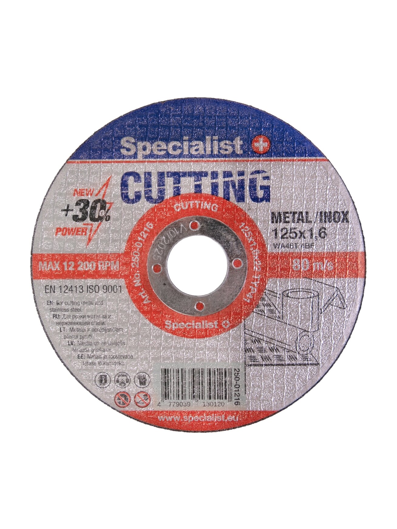 Specialist+ SPECIALIST+ metalo pj.diskas CUTTING, 125x1.6x22 mm Specialist+ SPECIALIST+ metalo pj.diskas CUTTING, 125x1.6x22 mm