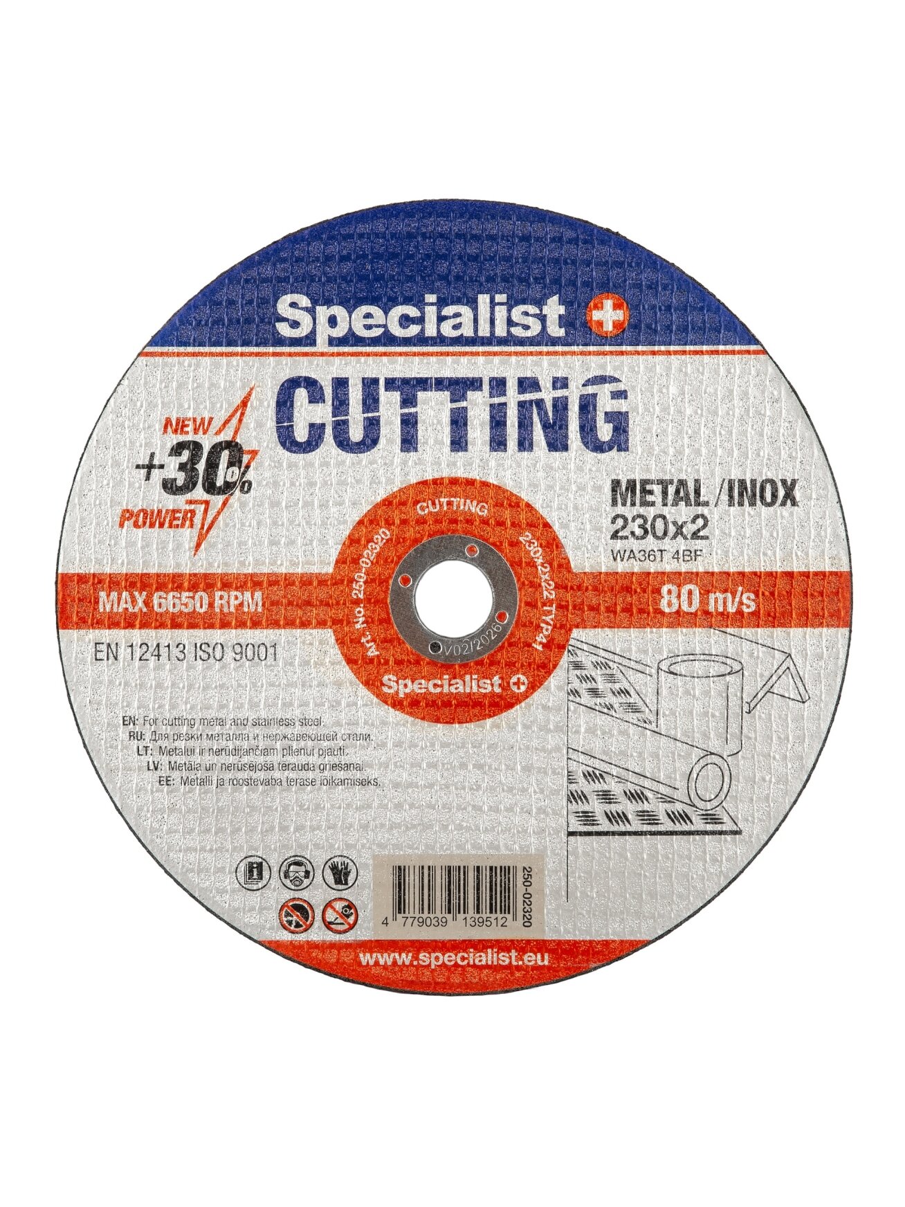 Specialist+ SPECIALIST+ metalo pj.diskas CUTTING, 230x2x22 mm