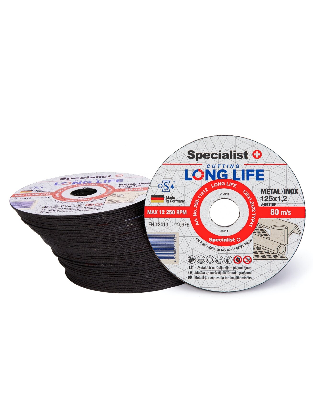 Specialist+ SPECIALIST+ metalo pj.diskas LONG LIFE, 125x1.2x22 mm 3