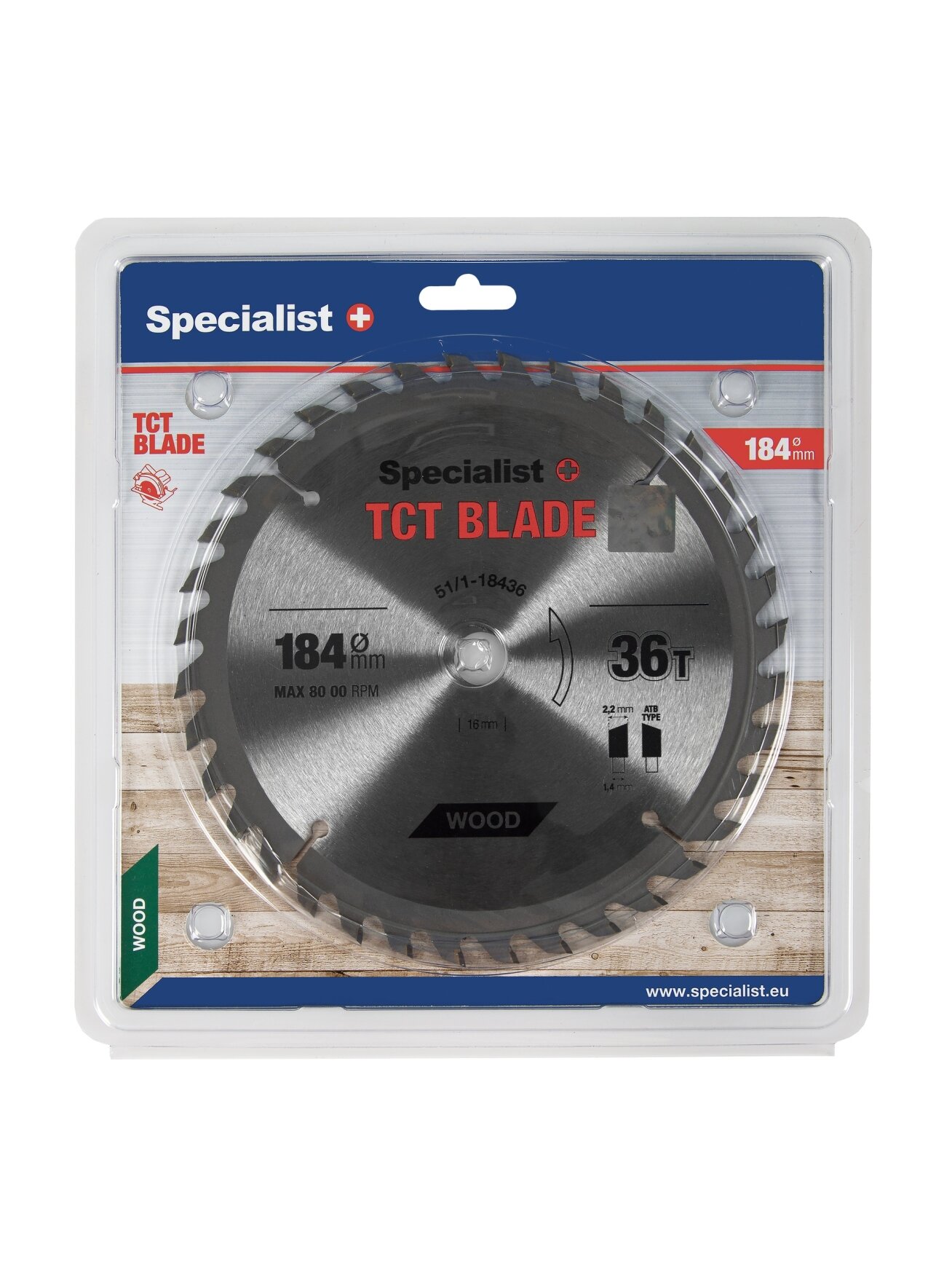 Specialist+ SPECIALIST+ pjovimo diskas, 184x36Tx16 mm