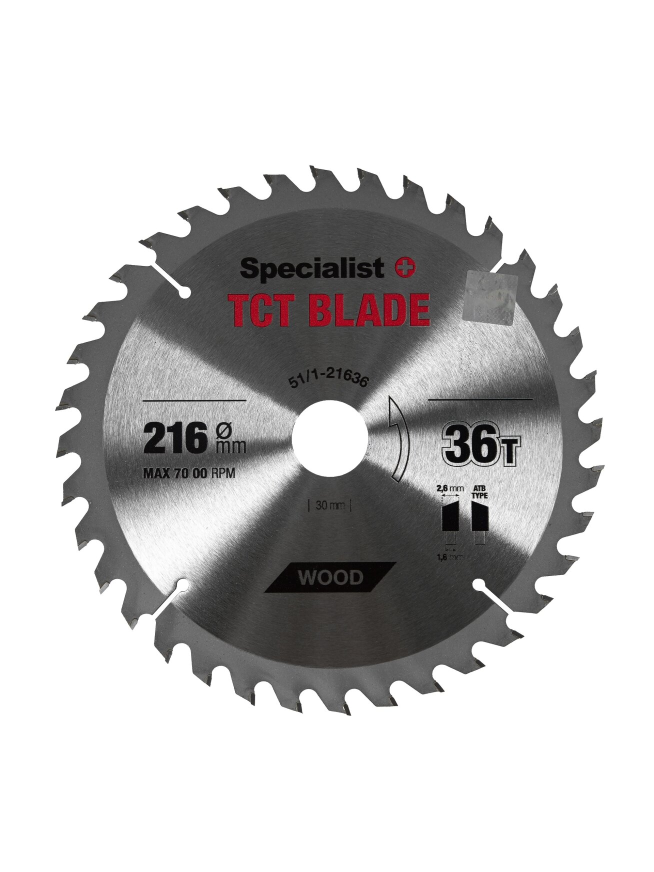 Specialist+ SPECIALIST+ pjovimo diskas, 216x36Tx30/20 mm 1 Specialist+ SPECIALIST+ pjovimo diskas, 216x36Tx30/20 mm 1