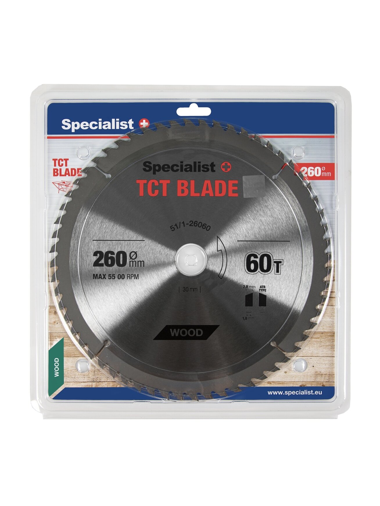 Specialist+ SPECIALIST+ pjovimo diskas, 260x60Tx30 mm