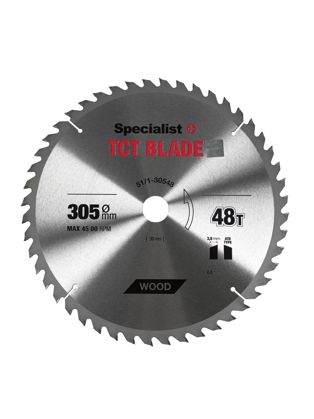 Specialist+ SPECIALIST+ pjovimo diskas, 305x48Tx30 mm 1 Specialist+ SPECIALIST+ pjovimo diskas, 305x48Tx30 mm 1