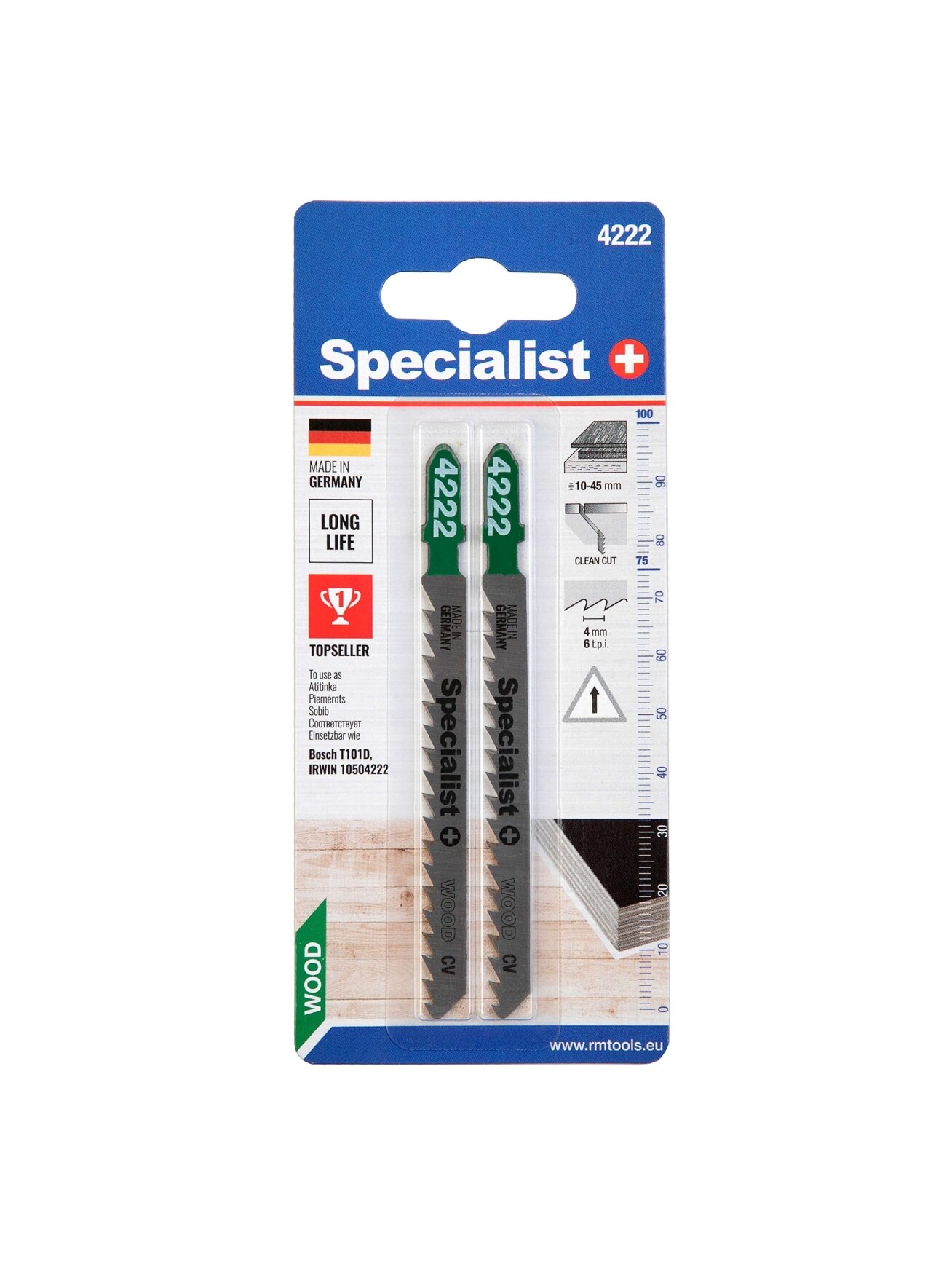 Specialist+ SPECIALIST+ pjūklelis 4222 (T101D), 2 vnt. 2 Specialist+ SPECIALIST+ pjūklelis 4222 (T101D), 2 vnt. 2