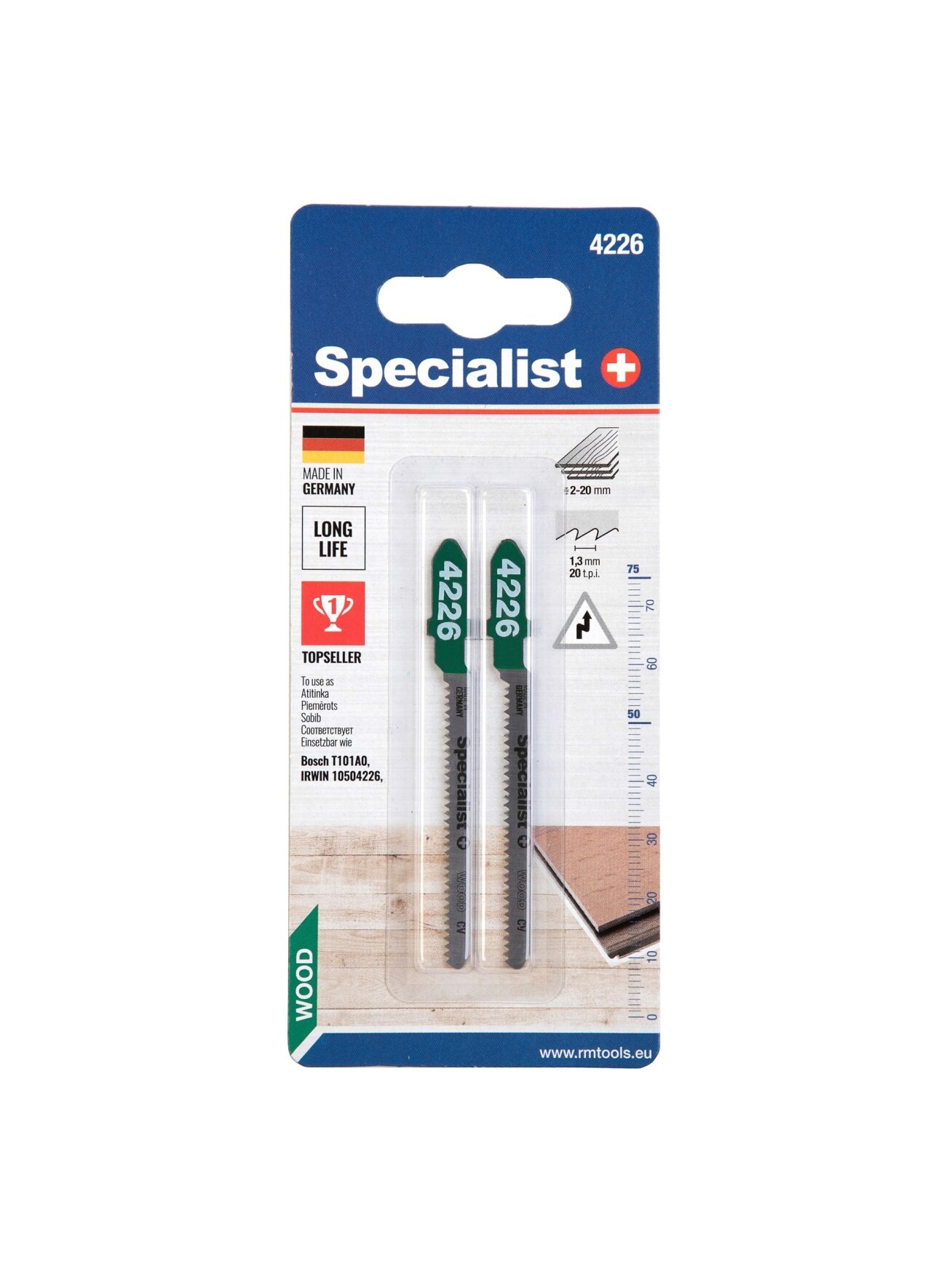 Specialist+ SPECIALIST+ pjūklelis 4226 (T101AO), 2 vnt. 2 Specialist+ SPECIALIST+ pjūklelis 4226 (T101AO), 2 vnt. 2