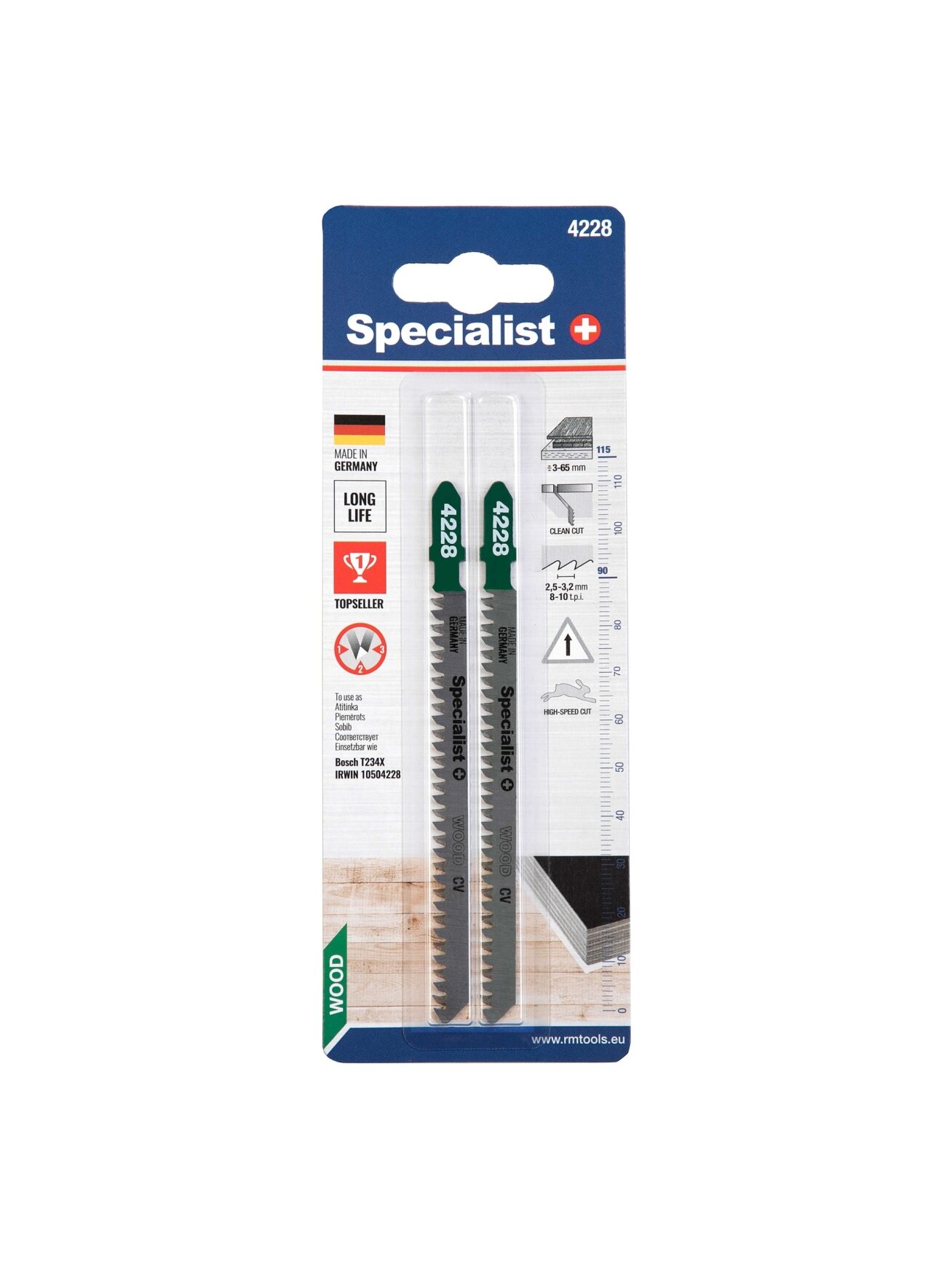 Specialist+ SPECIALIST+ pjūklelis 4228 (T234X) 115 mm, 2 vnt. 2 Specialist+ SPECIALIST+ pjūklelis 4228 (T234X) 115 mm, 2 vnt. 2