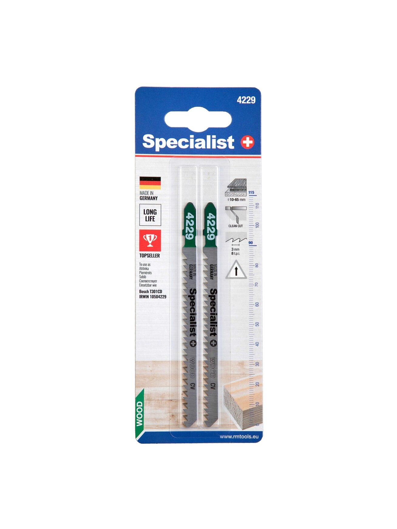Specialist+ SPECIALIST+ pjūklelis 4229 (T301CD), 2 vnt. 2 Specialist+ SPECIALIST+ pjūklelis 4229 (T301CD), 2 vnt. 2