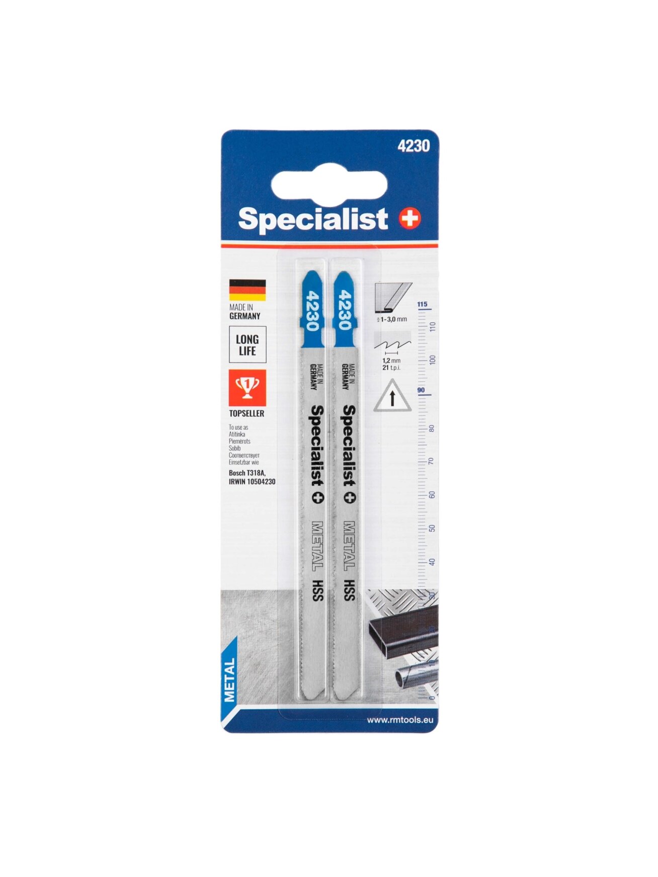 Specialist+ SPECIALIST+ pjūklelis 4230 (T318A) 132 mm, 2 vnt. 2 Specialist+ SPECIALIST+ pjūklelis 4230 (T318A) 132 mm, 2 vnt. 2