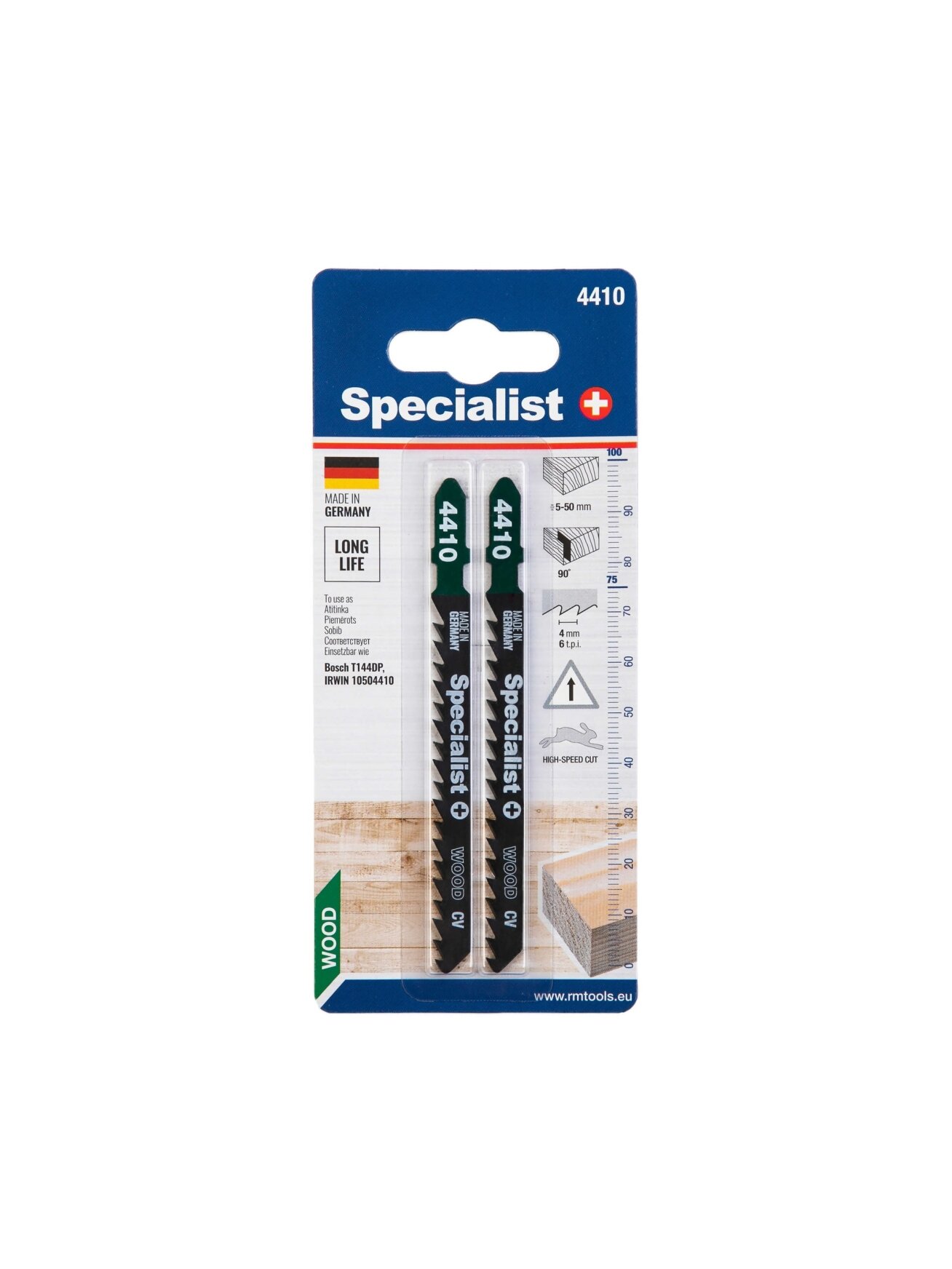 Specialist+ SPECIALIST+ pjūklelis 4410 (T144DP) 100 mm, 2 vnt. 2 Specialist+ SPECIALIST+ pjūklelis 4410 (T144DP) 100 mm, 2 vnt. 2