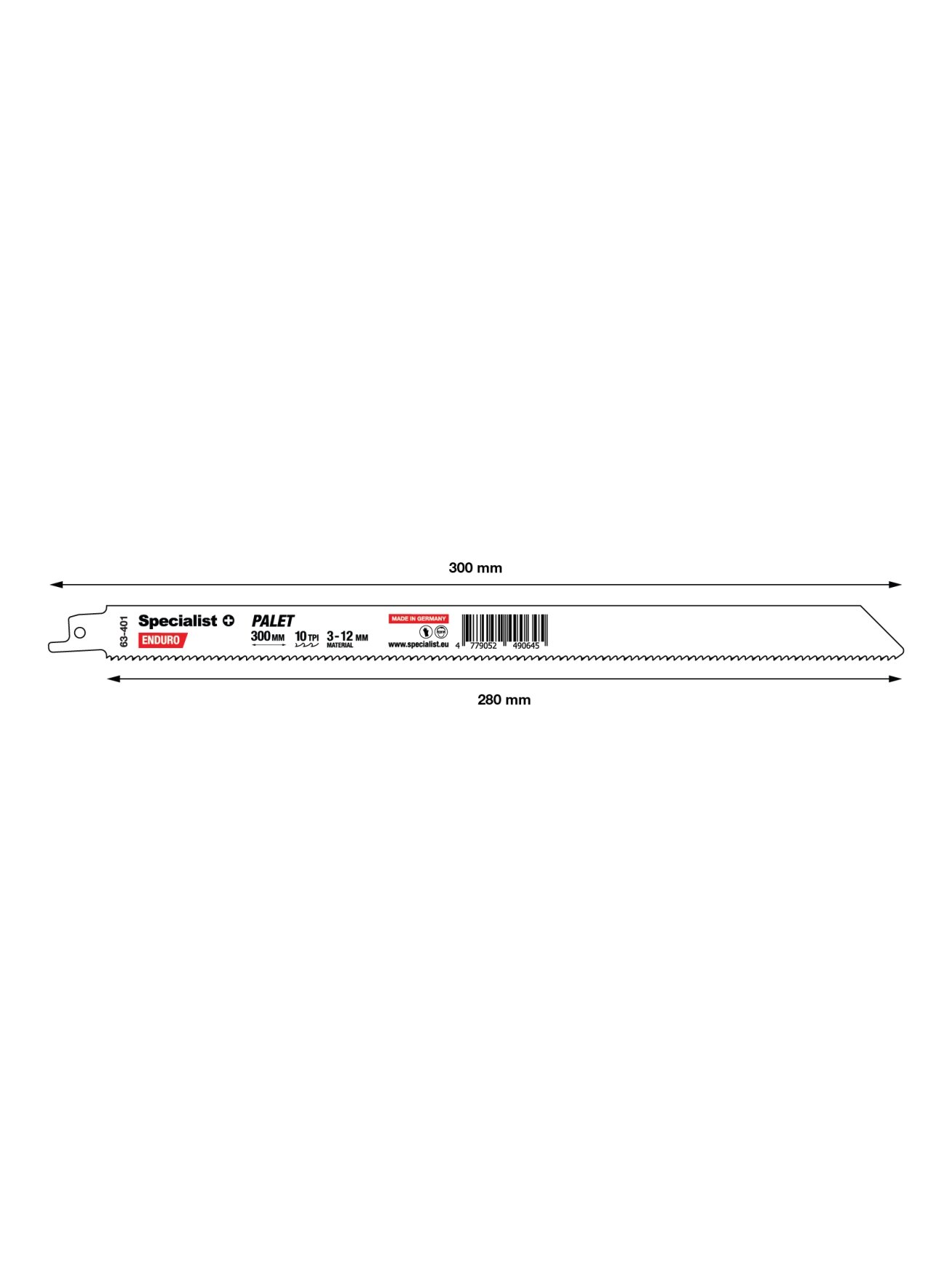 Specialist+ SPECIALIST+ pjūklelis paletėms, 300 mm, 10TPI 3