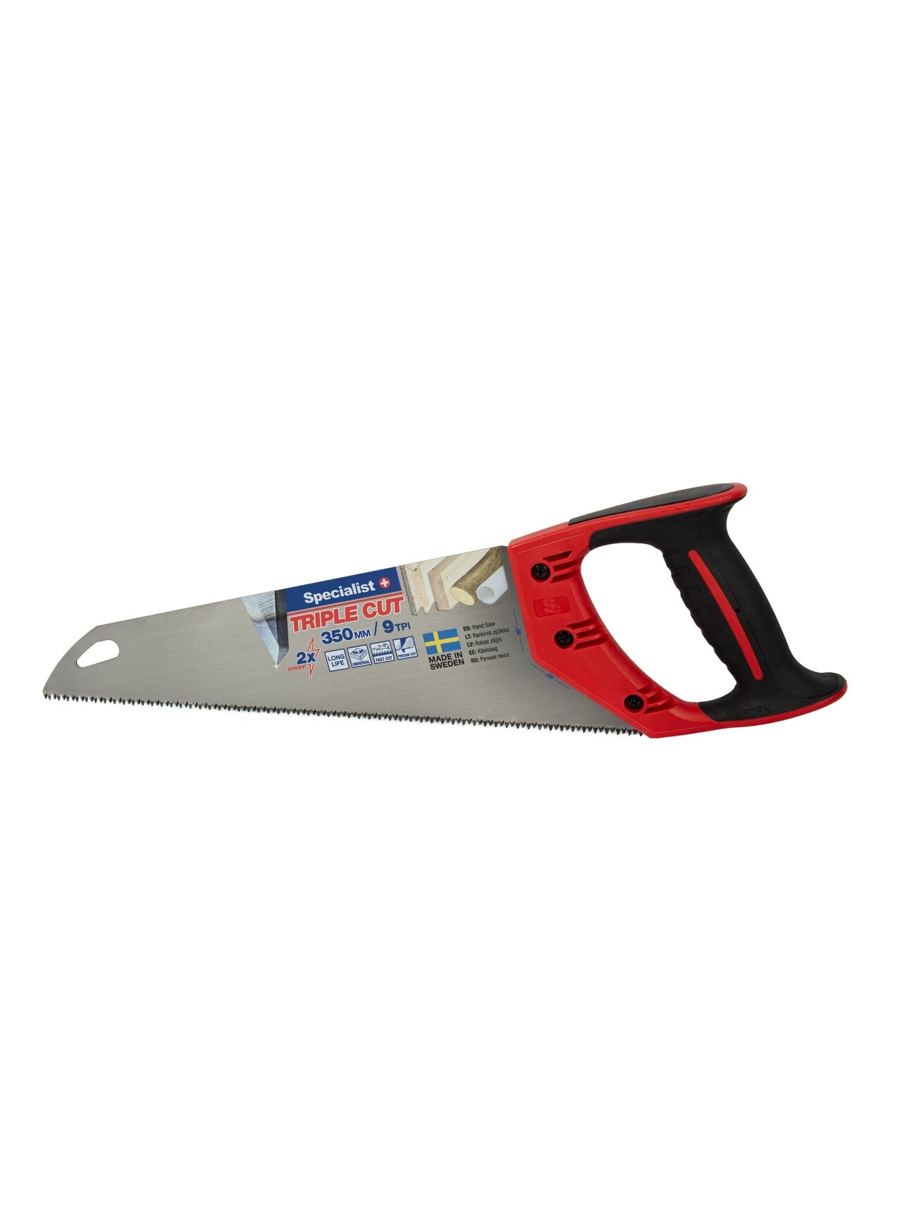 Specialist+ SPECIALIST+ rankinis pjūklas TRIPLE CUT 350mm, 9TPI 1 Specialist+ SPECIALIST+ rankinis pjūklas TRIPLE CUT 350mm, 9TPI 1