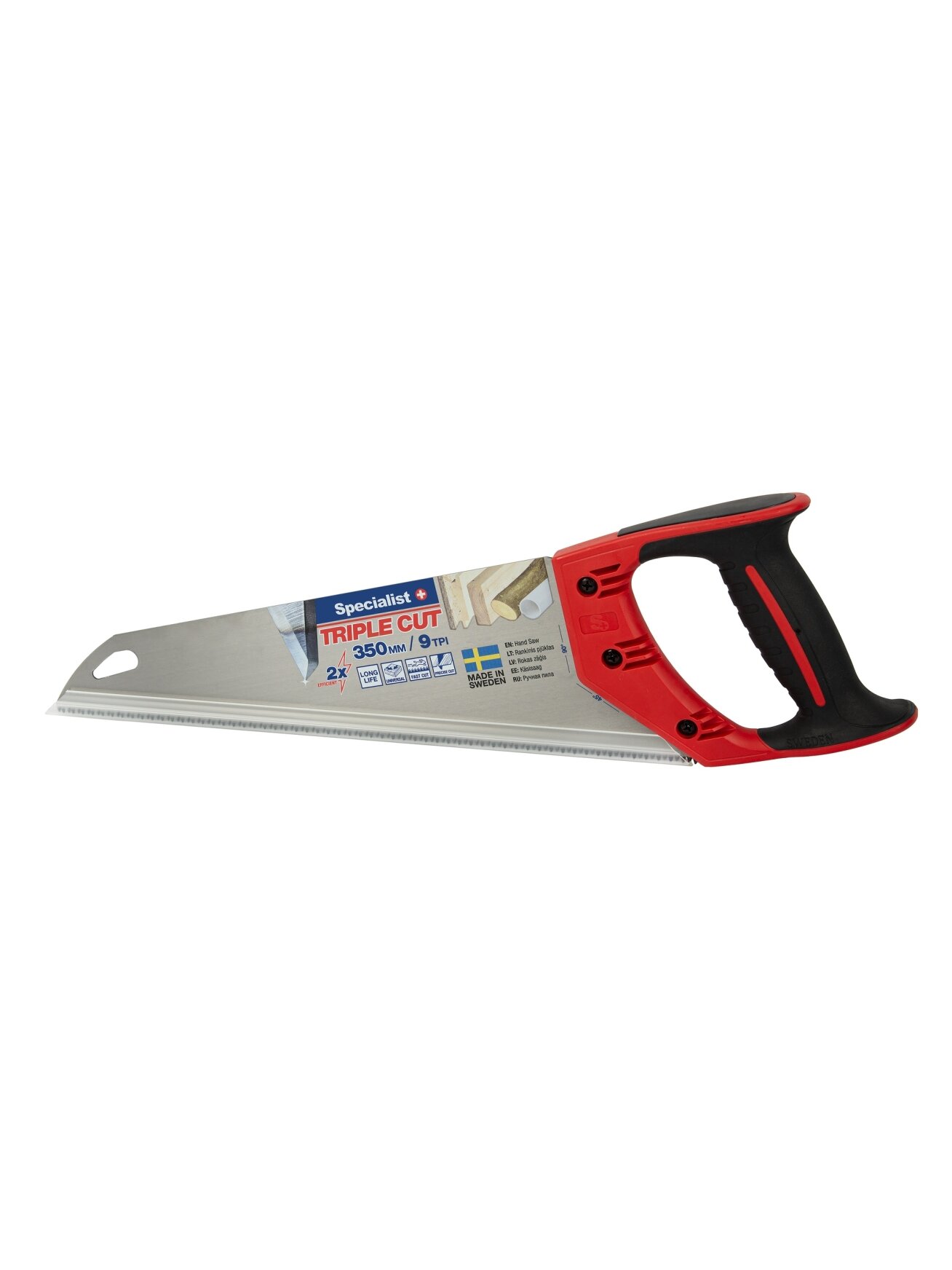 Specialist+ SPECIALIST+ rankinis pjūklas TRIPLE CUT 350mm, 9TPI Specialist+ SPECIALIST+ rankinis pjūklas TRIPLE CUT 350mm, 9TPI