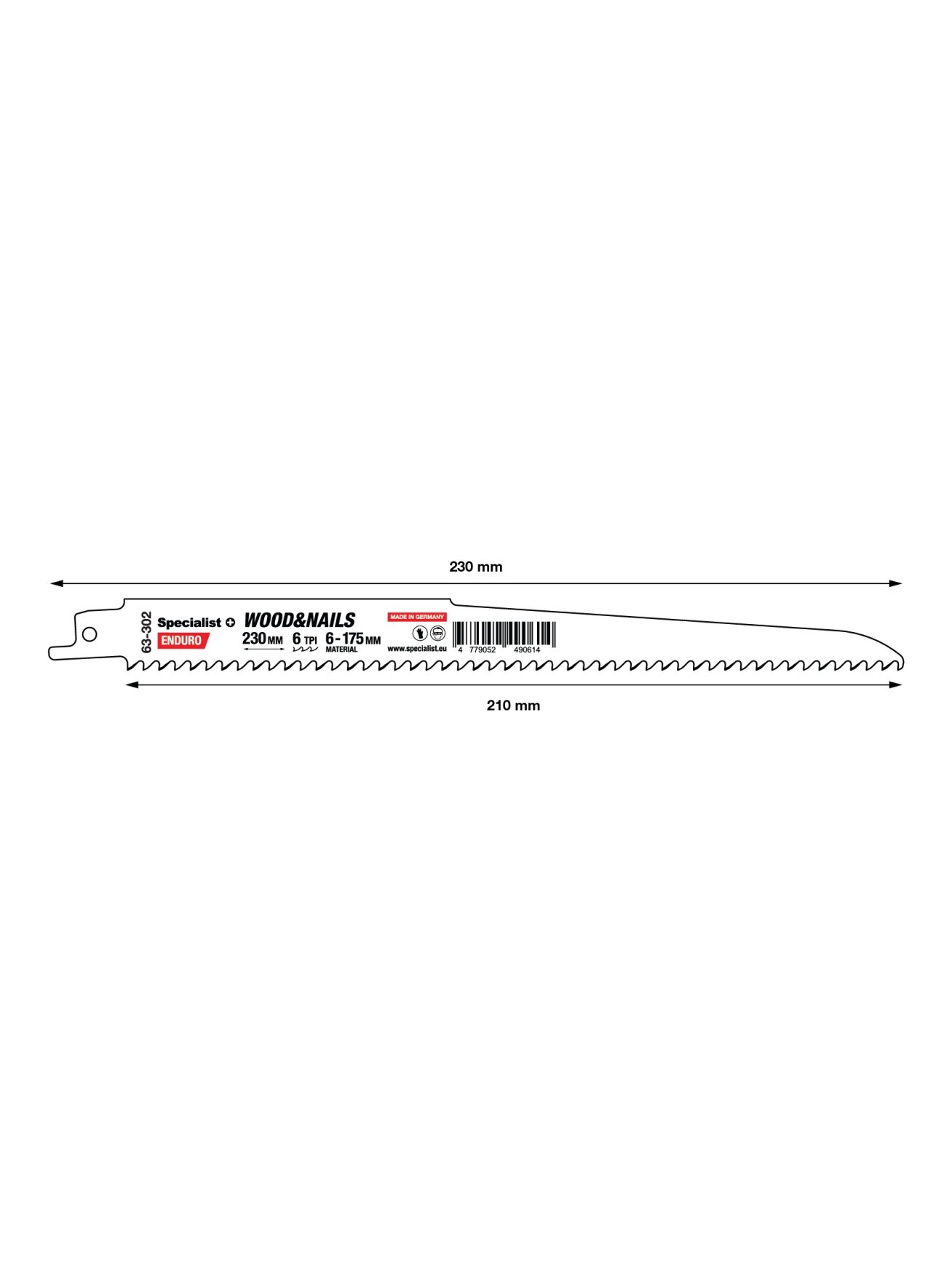Specialist+ SPECIALIST+ ties. pjūklas medienai su vinimis, 230 mm, 6TPI 3 Specialist+ SPECIALIST+ ties. pjūklas medienai su vinimis, 230 mm, 6TPI 3