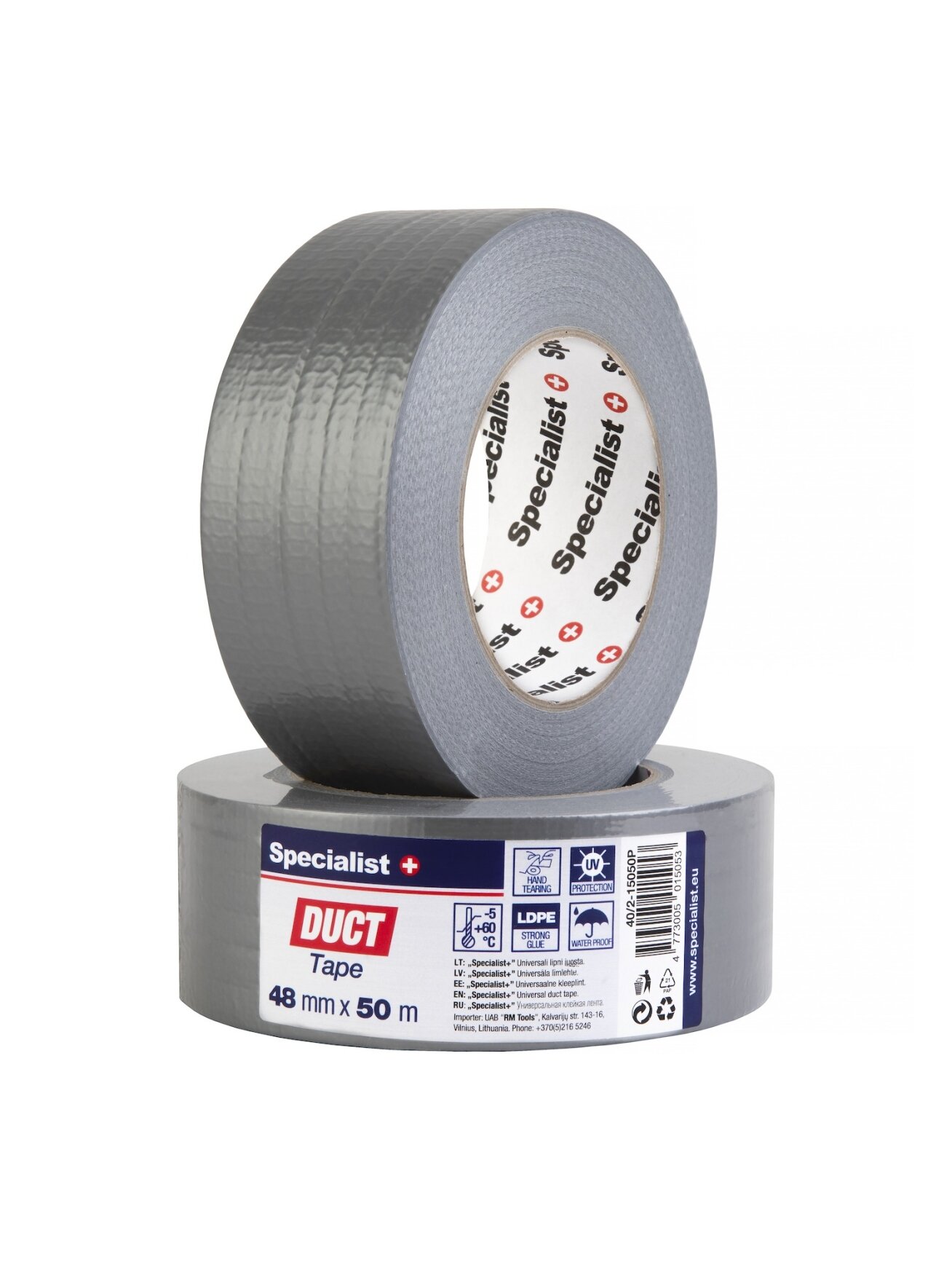 Specialist+ SPECIALIST+ univ. lipni juosta, 48 mm x 50 m, pilka