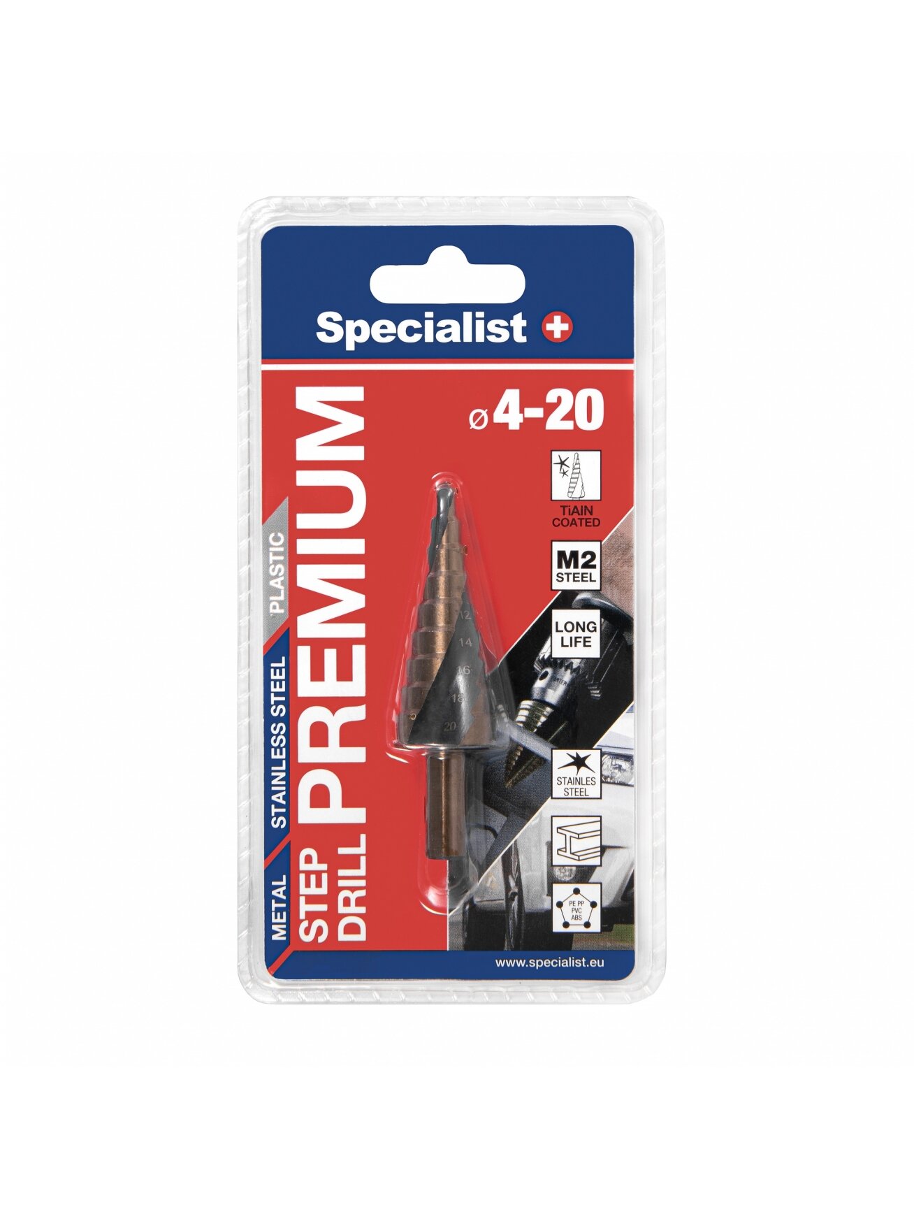 Specialist+ SPECIALIST+ žingsninis grąžtas PREMIUM, ⌀4-20 3