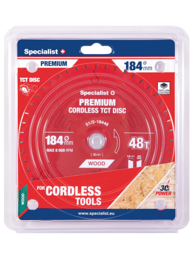 Specialist+ Pjovimo diskas 184x48Tx20/16mm, Cordless PREMIUM, SPECIALIST+