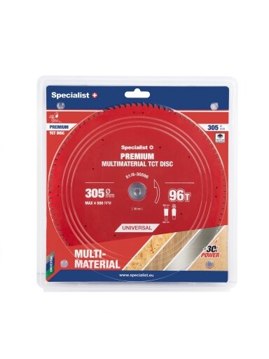 Specialist+ Pjovimo diskas 305x96Tx30mm, Multimaterial PREMIUM, SPECIALIST+