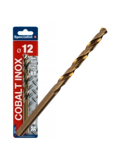 Specialist+ SPECIALIST+ metalo grąžtas COBALT, 12 mm