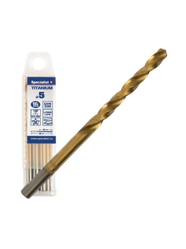 Specialist+ SPECIALIST+ metalo grąžtas TITAN, 5 mm, 10 vnt.