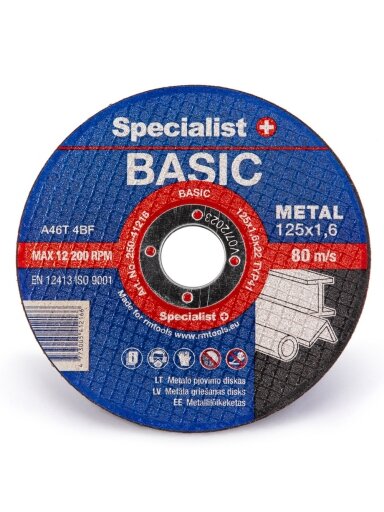 Specialist+ SPECIALIST+ metalo pj. diskas BASIC, 125x1.6x22 mm