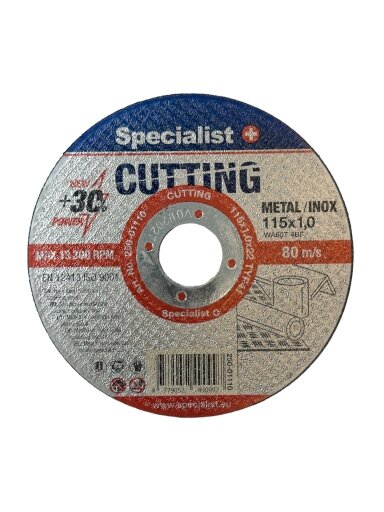 Specialist+ SPECIALIST+ metalo pj.diskas CUTTING, 115x1.0x22 mm