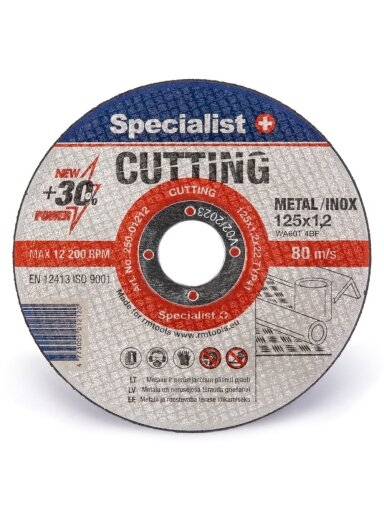 Specialist+ SPECIALIST+ metalo pj.diskas CUTTING, 125x1.2x22 mm