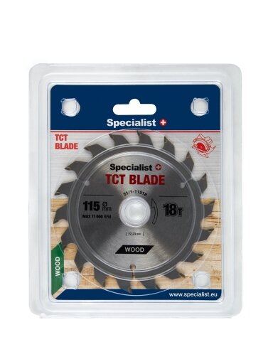 Specialist+ SPECIALIST+ pjovimo diskas, 115x18Tx22 mm