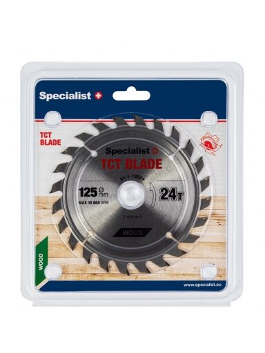 Specialist+ SPECIALIST+ pjovimo diskas, 125x24Tx22 mm