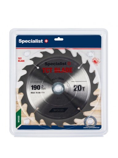 Specialist+ SPECIALIST+ pjovimo diskas, 190x20Tx30/20/16 mm