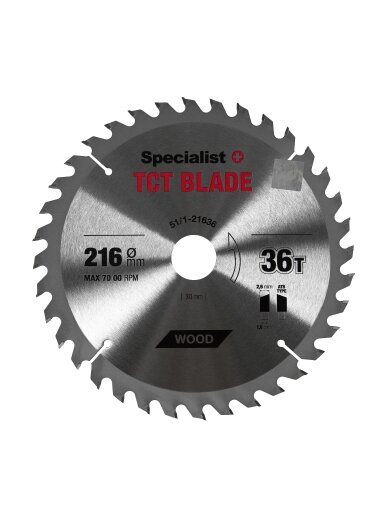 Specialist+ SPECIALIST+ pjovimo diskas, 216x36Tx30/20 mm