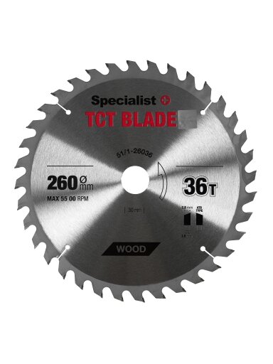 Specialist+ SPECIALIST+ pjovimo diskas, 260x36Tx30 mm