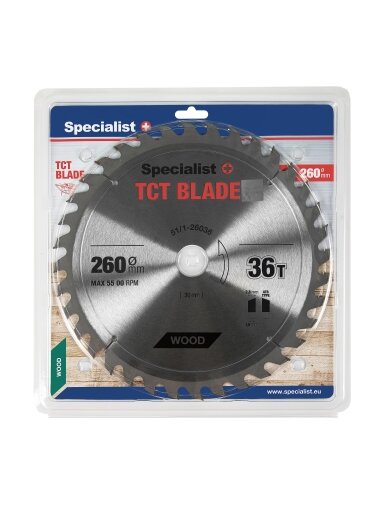 Specialist+ SPECIALIST+ pjovimo diskas, 260x36Tx30 mm