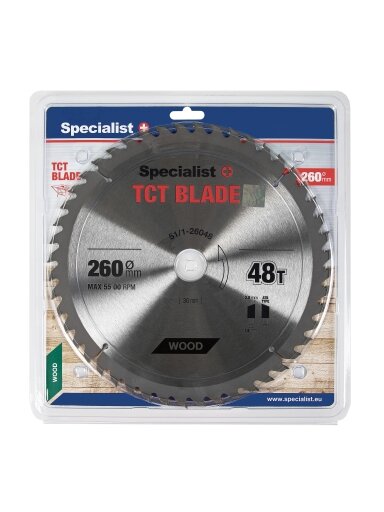 Specialist+ SPECIALIST+ pjovimo diskas, 260x48Tx30 mm