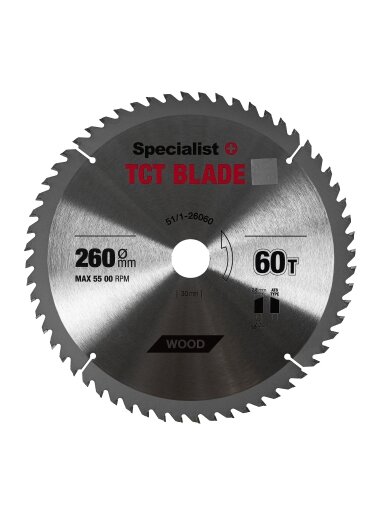 Specialist+ SPECIALIST+ pjovimo diskas, 260x60Tx30 mm