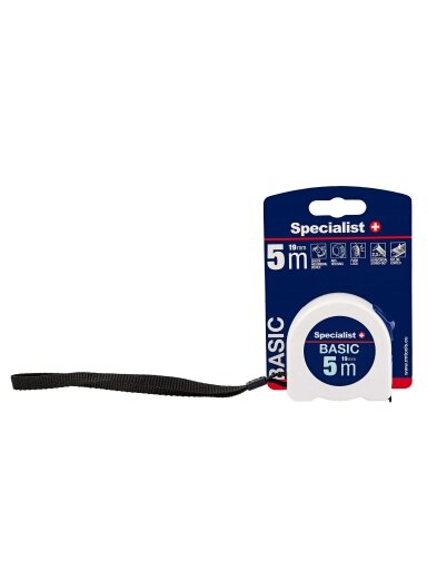 Specialist+ SPECIALIST+ ruletė BASIC 5 m, 25 mm