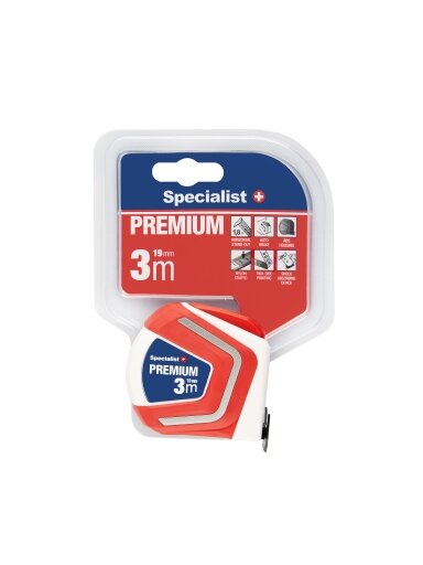 Specialist+ SPECIALIST+ ruletė PREMIUM 3 m, 19 mm
