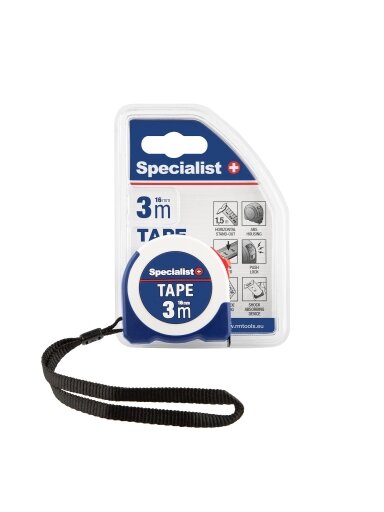 Specialist+ SPECIALIST+ ruletė TAPE 3 m, 16 mm