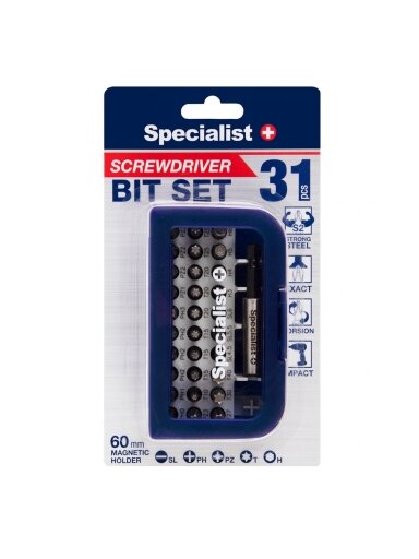 Specialist+ SPECIALIST+ sukimo antgalių rinkinys, 31 vnt.