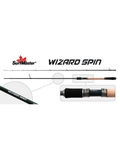 Spiningas Surf Master Wizard Spin TX-30 SP1120 2X Testas 2,8-10,5g Ilgis 2,59m.