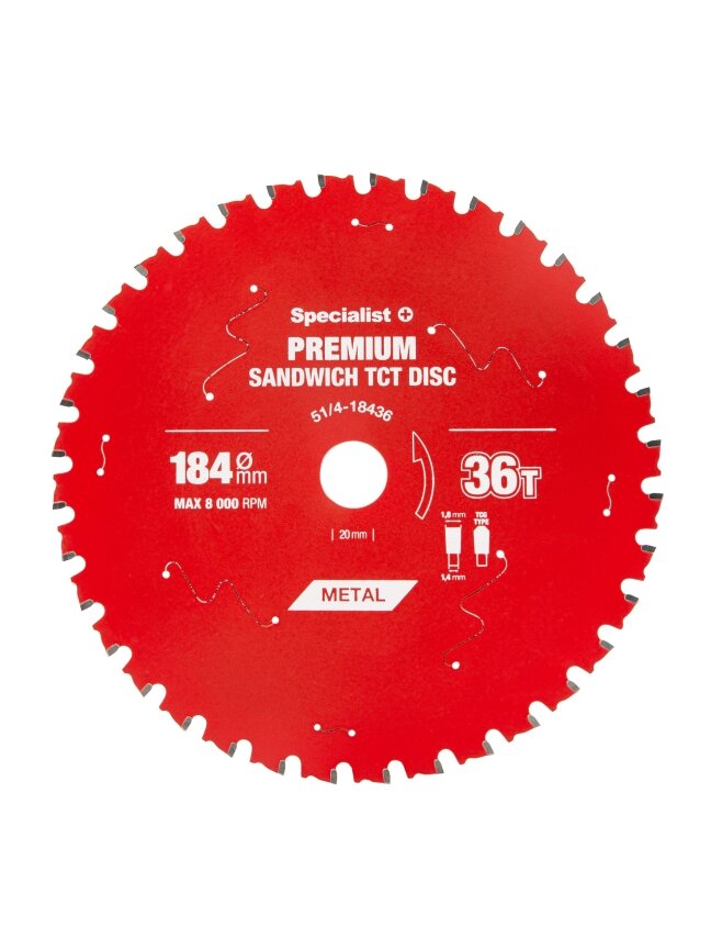 Specialist+ Pjovimo diskas 184x36Tx20/16mm, Sandwich PREMIUM, SPECIALIST+ 1