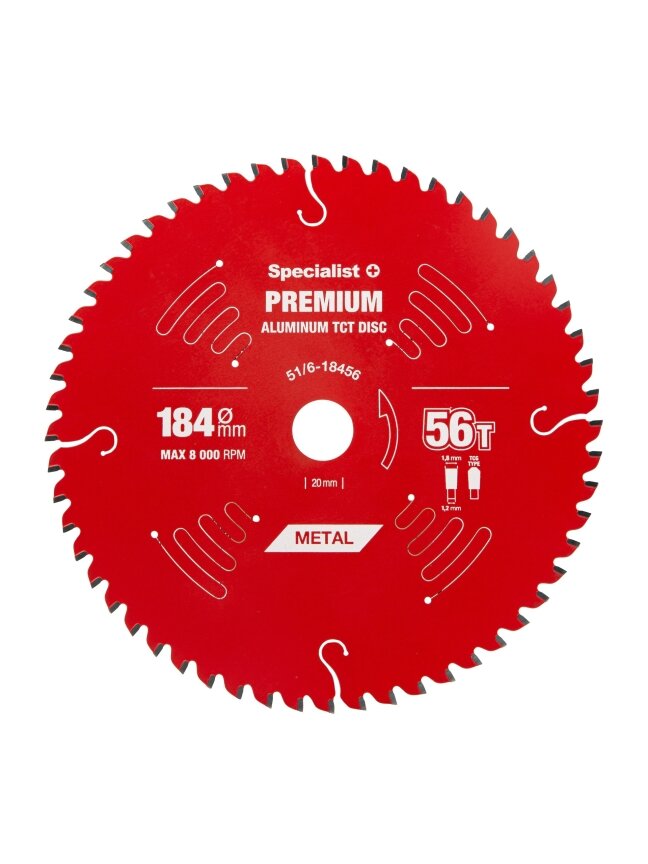 Specialist+ Pjovimo diskas 184x56Tx20/16mm, Aluminium PREMIUM, SPECIALIST+ 1 Specialist+ Pjovimo diskas 184x56Tx20/16mm, Aluminium PREMIUM, SPECIALIST+ 1
