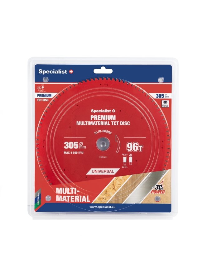 Specialist+ Pjovimo diskas 305x96Tx30mm, Multimaterial PREMIUM, SPECIALIST+