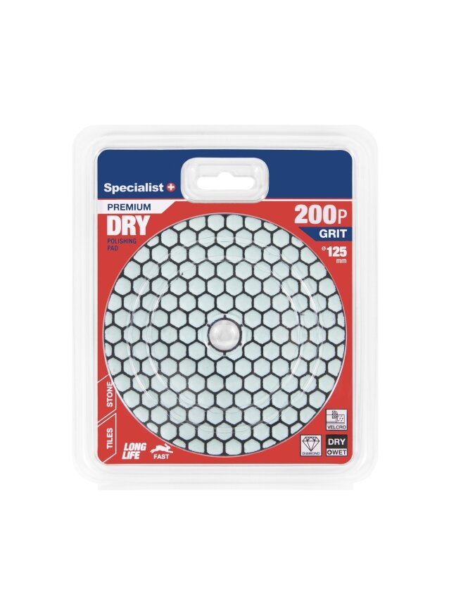 Specialist+ SPECIALIST+ deimant. šlifavimo lap., universalus, 125 mm, 200P Specialist+ SPECIALIST+ deimant. šlifavimo lap., universalus, 125 mm, 200P