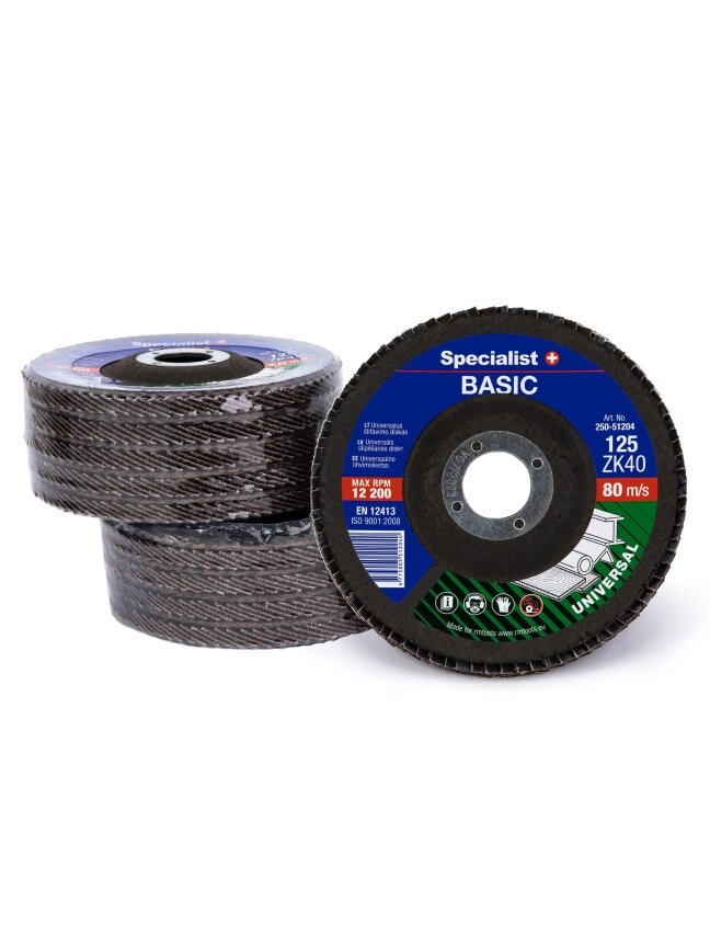 Specialist+ SPECIALIST+ lapelinis šlif. diskas BASIC ZK40, 125 mm 3 Specialist+ SPECIALIST+ lapelinis šlif. diskas BASIC ZK40, 125 mm 3